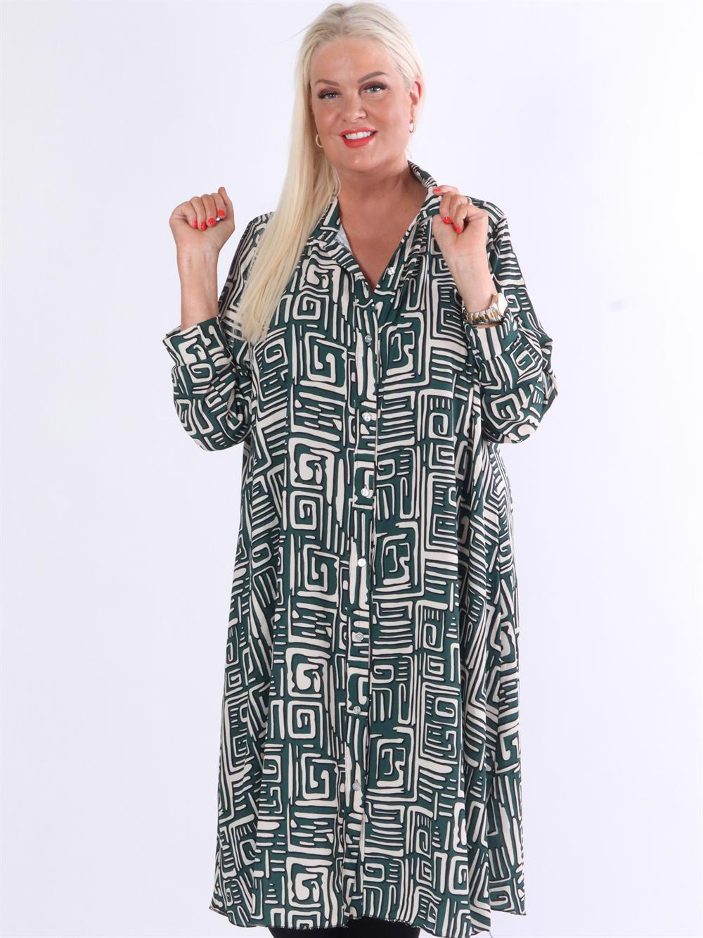 Aviaya - Lång skjortklänning